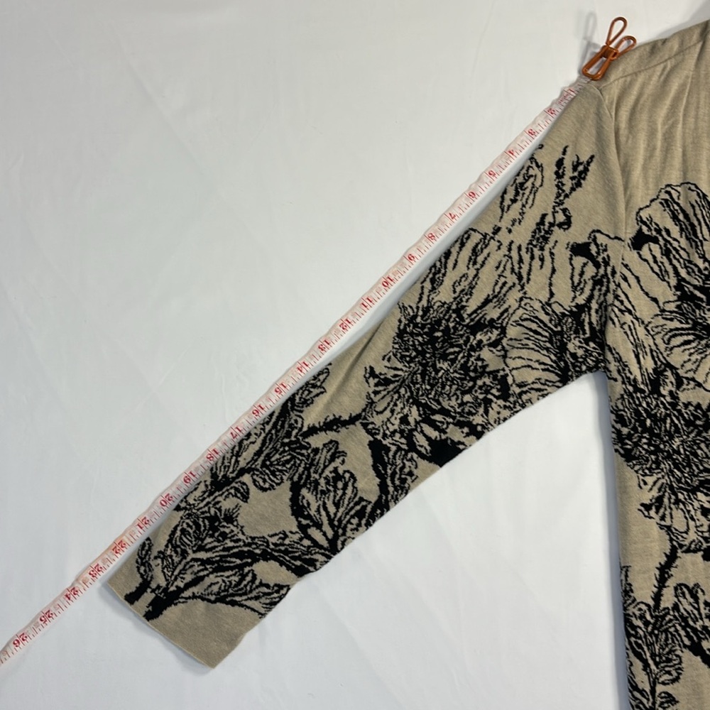 J. Jill Beige and Black Floral Cardigan - Picture 5 of 5